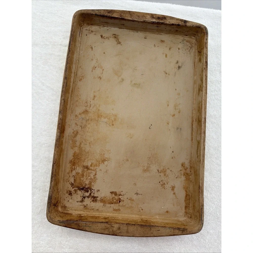 Pampered Chef Family Heritage Large Bar Pan 11x17 Stoneware USA #1153 Seasoned